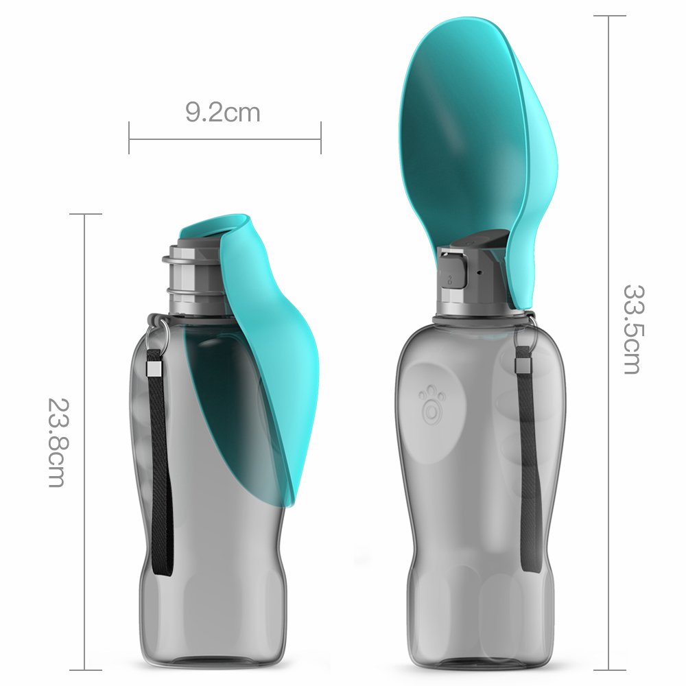 WagSteady Trail Bottle — 800 ml Water Bottle + Bowl in One